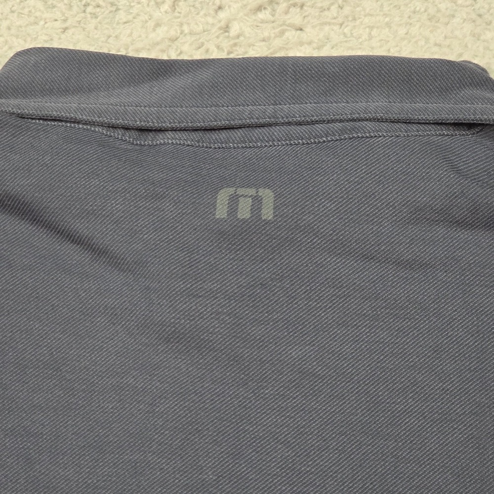 Travis Mathew Shirt Mens L Golf Polo Grey Pima Stretch Preppy Performance Tennis - Picture 9 of 14